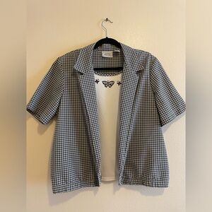 Adeline by Alfred Dunner Black and White Two in One Top, size 16, NWOT